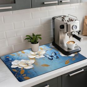 Coffee Mat 17"x32" - Extra Large Absorbent Non Slip Dish Drying Mat,Coffee Bar Accessories,Kitchen Counter Protector for Coffeemaker, Sink