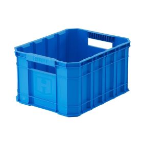 8.5 Gallon Stackable Plastic Utility Crate, Blue