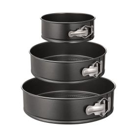 Pan 7", 8", 9" Springform Pan, Round Nonstick Carbon Steel Pan, Leak-Proof with Removable Bottom, Round Cake Pans Set of 3 pcs