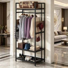 Small Narrow Garment Rack for Entryway And Bedroom Space-Saving Clothes Organizer Metal Coat Hook Holder
