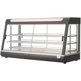 3-Tier Commercial Food Warmer Display, 1600W Food Display Warmer with LED Light, Top Storage and Adjustable Shelves, 86 - 185 Fahrenheit Steam He