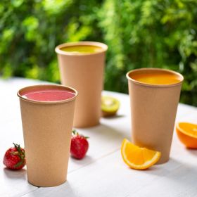 100 Count Kraft Disposable Paper Cups, Hot Coffee Cups Brown and good coffee cups