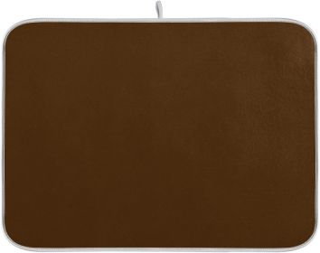 Dish Drying Mat for Kitchen Counter 16 x 18 Inch Absorbent Microfiber Dry Dishes Mats Brown Drainer Mat Dish Drying Pad for Countertops Decor