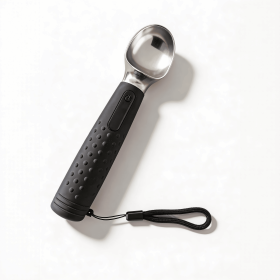 Electric Heated Ice Cream Scoop, Fast Heating, Rechargeable with LED Monitor, Waterproof Stainless Steel Metal Ice Cream Scoop with USB-C Chargin