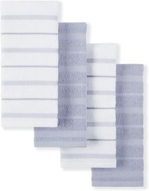 Kitchen Towel 4-Pack Set, Lavender Cream/White, 16"x26"
