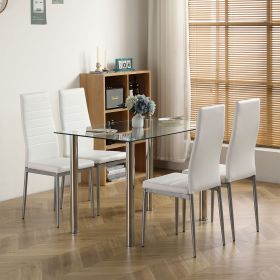 [Same Code: 60648027]110CM Clear Color Dining Table Set (This product will be split into two packages)