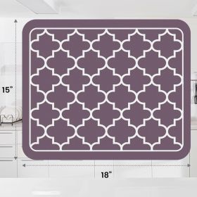 Dish Drying Mat Super Absorbent Drying Mat Large Dish Drying Mats for Kitchen Counter Easy Clean Dish Mat Kitchen Drying Mat15"x 18" Stylish Purp