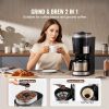 Coffee Maker with Grinder, 8 Cup Programmable Coffee Machine, Grind and Brew Coffee Maker with 24-Hour Timer for Auto Brew, Reusable Filter