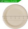 200 Count 6' Small Compostable Dessert Plates, Heavy-duty Unbleached Biodegradable Bagasse and Bamboo fiber Paper Plates …
