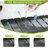 Large Stone Dish Drying Mat for Kitchen Counter, Foldable Diatomaceous Earth Drying Mat, Quick Water Absorbing Eco-Friendly Mat for Dishes, Dark Gray