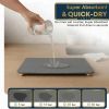 Drying Mat for Kitchen Counter with Bamboo Rack&5 Wooden Feet ,20"×16" Natural Diatomaceous Earth Dish Drying Stone , Fast Absorbing