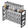 Detachable Spice Rack Organizer for Cabinet, 4 Tie Stackable Seasoning Organizer, Spice Jars Kitchen Storage for Countertop Kitchen Pantry Cupboard
