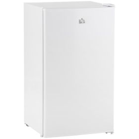 Mini Fridge with Freezer, 3.2Cu.Ft Compact Refrigerator with Adjustable Shelf, Mechanical Thermostat and Reversible Door for Bedroom, Dorm (Option: White-510x465x885 mm)