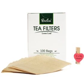 200 PCS Tea Filter Bags,Disposable Tea Infuser Drawstring Loose Leaf Tea With Natural Unbleached Paper And Free Clip (Option: 100pcs)