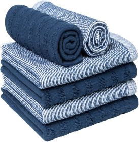 Premium Dish Cloths 13"x13" (6 Pack) | 100% Natural Ring Spun Cotton | 400 GSM | Highly Absorbent & Soft |Yarn Dyed & Solid Dyed Terry Dish Cloth (Material: Cotton)