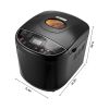 Bread Maker, 19-in-1 2LB Dough Machine, Nonstick Ceramic Pan Automatic Breadmaker with Gluten Free Setting, Whole Wheat Bread Making, Digital
