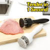Two-tone meat tenderizer, 1/2-piece stainless steel needle-press steak tenderizing tool with non-slip handle